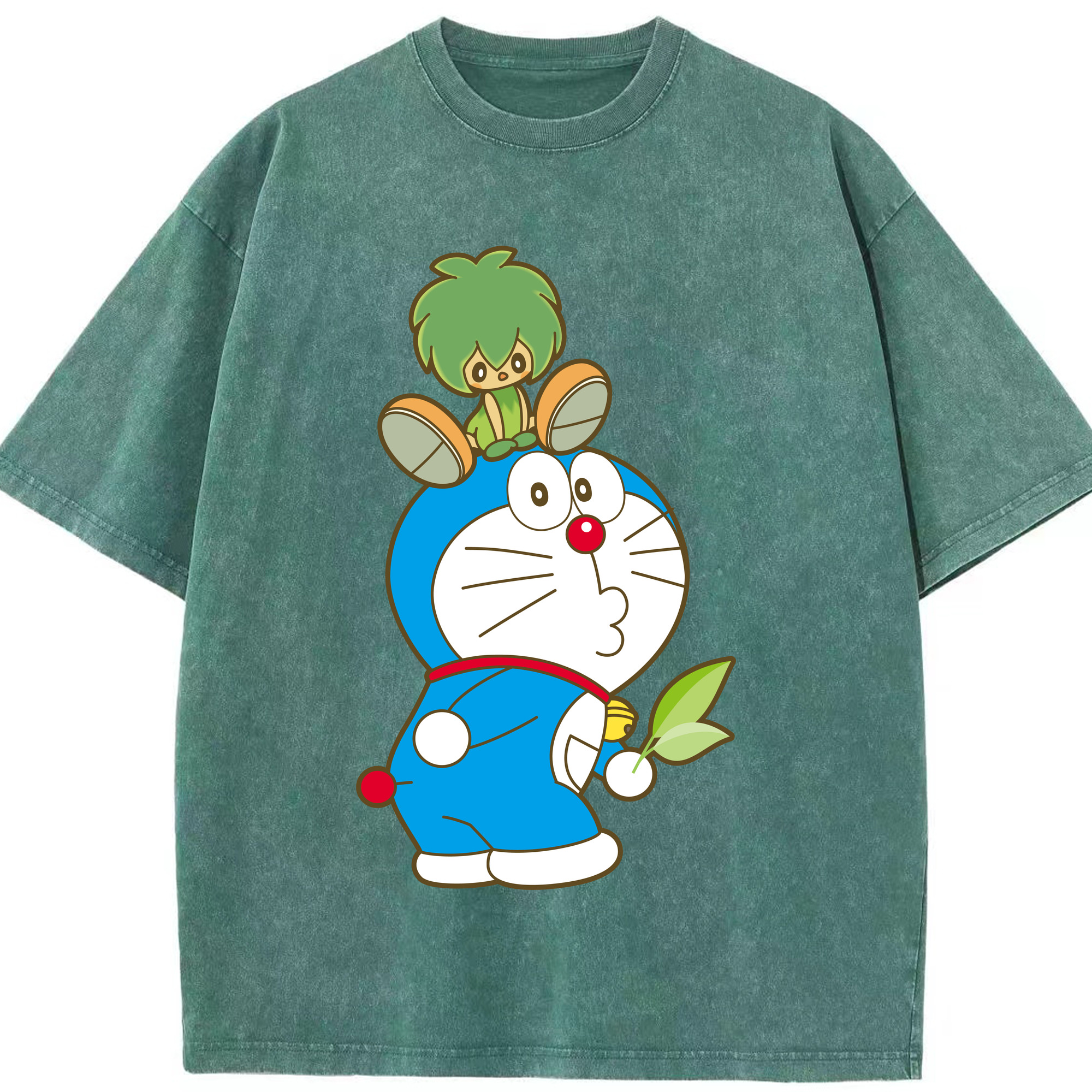 （画像用） ドラえもん Doraemon 綿100% ヴィンテージ風 半袖Tシャツ（フロントプリント）